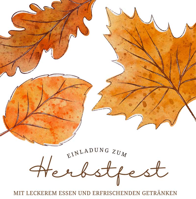 Cover Einladung zum Herbstfest
